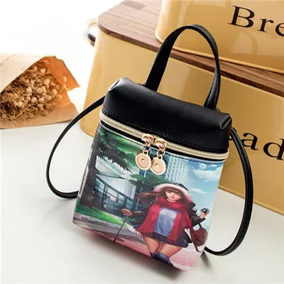 Neue Damen-Handytasche Cartoon Damen-Umhängetasche Schultertasche Querbody Niedliche Mode-Ledertasche Mini-Bären-Handtasche Fashion Nova Taschen