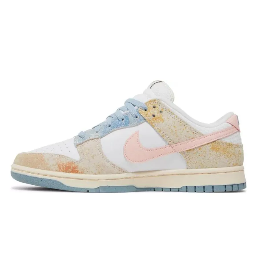 Nike Dunk Low Oxidiertes Weiß Rosa Blau Nike Dunk