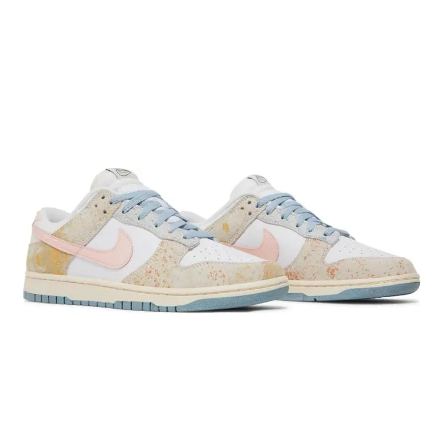 Nike Dunk Low Oxidiertes Weiß Rosa Blau Nike Dunk
