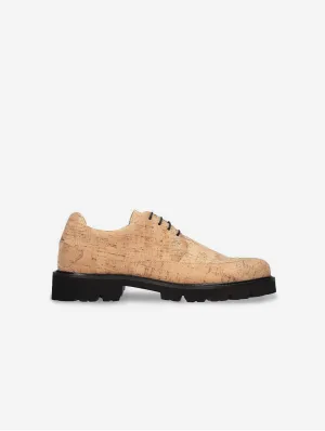 Nolan Herren Vegan Cork Derby Schuhe | Braun