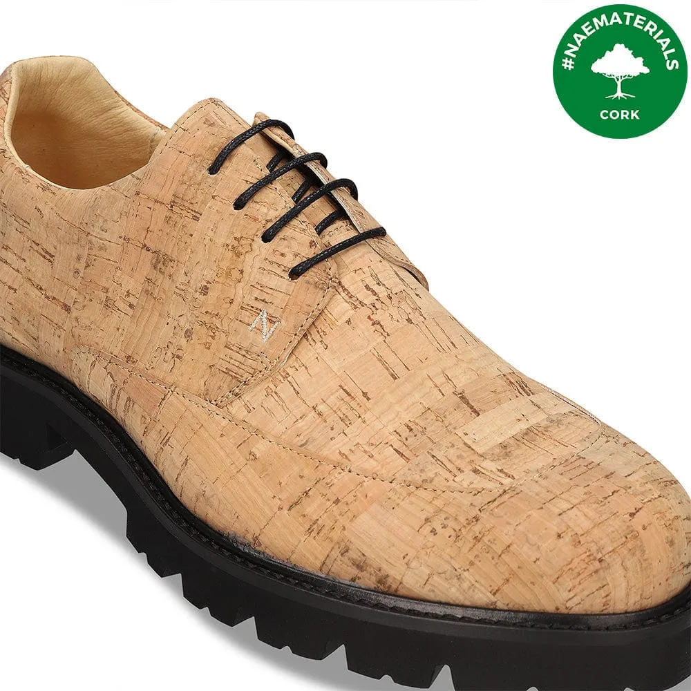 Nolan Herren Vegan Cork Derby Schuhe | Braun