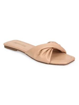 Nackte PU-Schnürung Schlupfschuhe