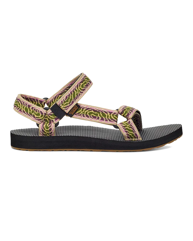 Original Universal Sandalen im Archiv Topo Olive & Aubergine