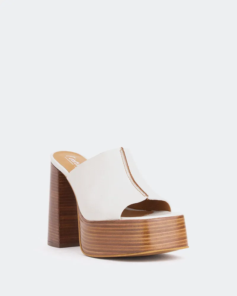 Overboard Off White Leder/Cuir Blanc Cassé