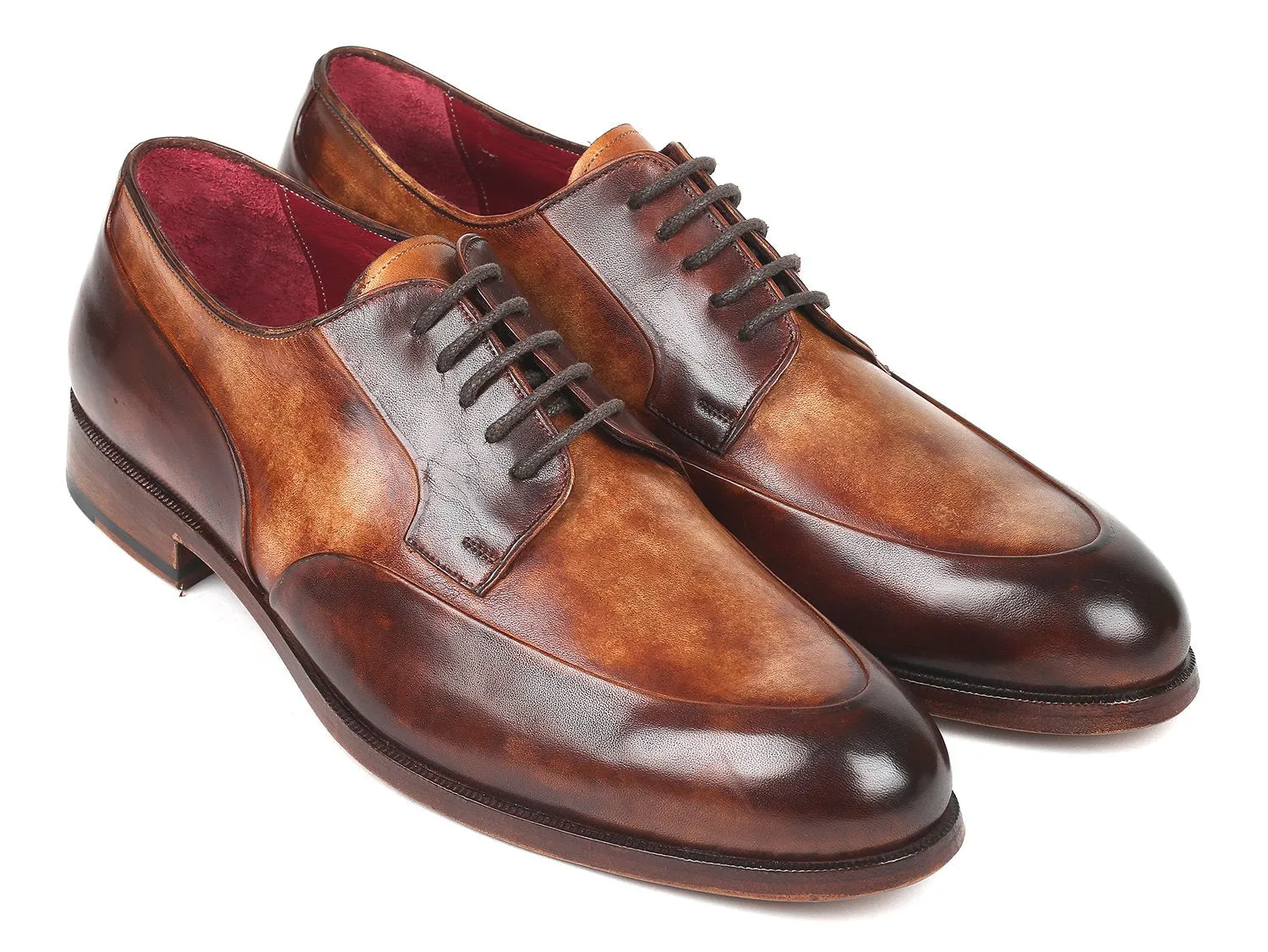 Paul Parkman Schuhe Paul Parkman Herren Derby-Schuhe in zweifarbigem Braun