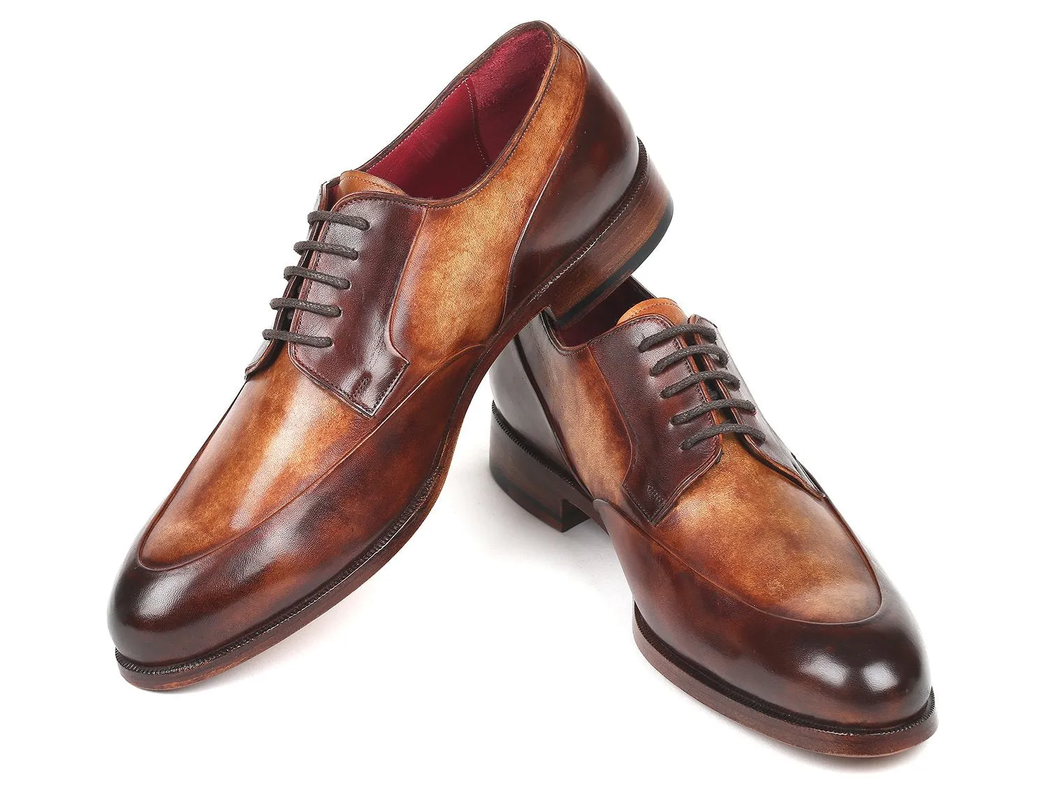 Paul Parkman Schuhe Paul Parkman Herren Derby-Schuhe in zweifarbigem Braun