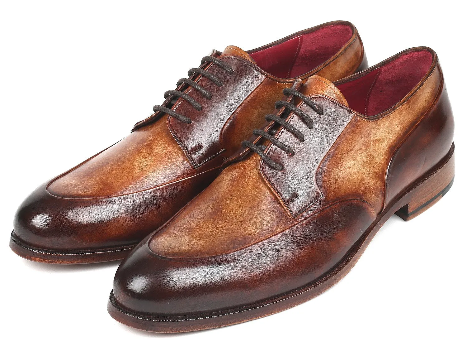 Paul Parkman Schuhe Paul Parkman Herren Derby-Schuhe in zweifarbigem Braun