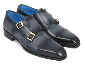 Paul Parkman Schuhe Paul Parkman Herren-Doppelmonkschnürer in Marineblau
