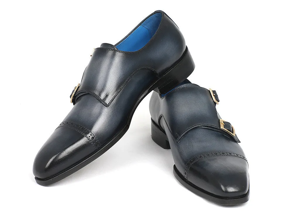 Paul Parkman Schuhe Paul Parkman Herren-Doppelmonkschnürer in Marineblau