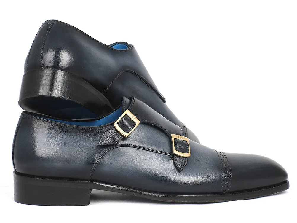 Paul Parkman Schuhe Paul Parkman Herren-Doppelmonkschnürer in Marineblau