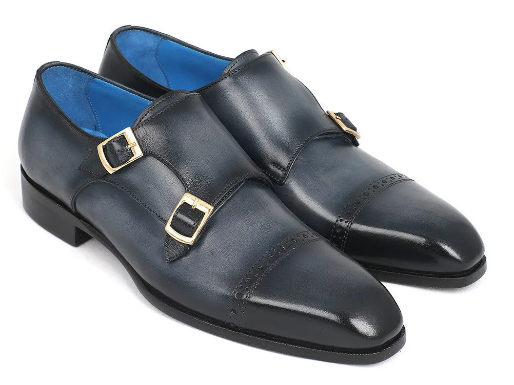 Paul Parkman Schuhe Paul Parkman Herren-Doppelmonkschnürer in Marineblau