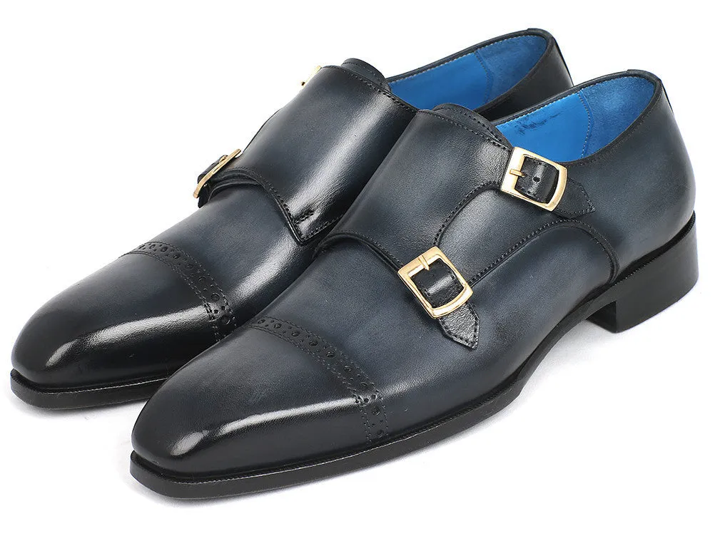 Paul Parkman Schuhe Paul Parkman Herren-Doppelmonkschnürer in Marineblau