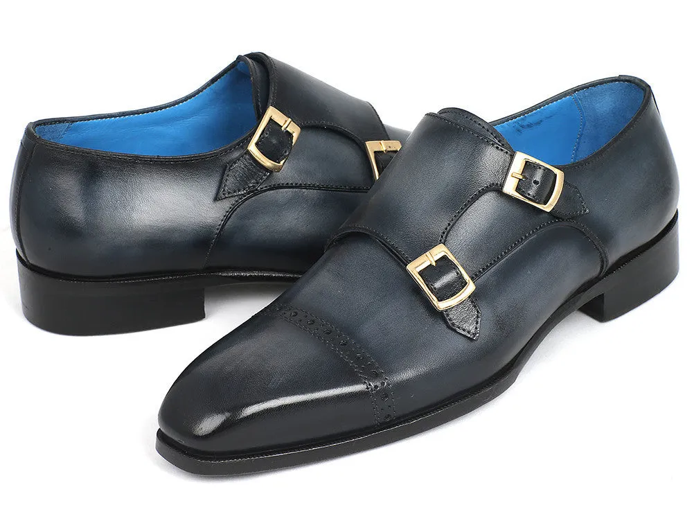 Paul Parkman Schuhe Paul Parkman Herren-Doppelmonkschnürer in Marineblau