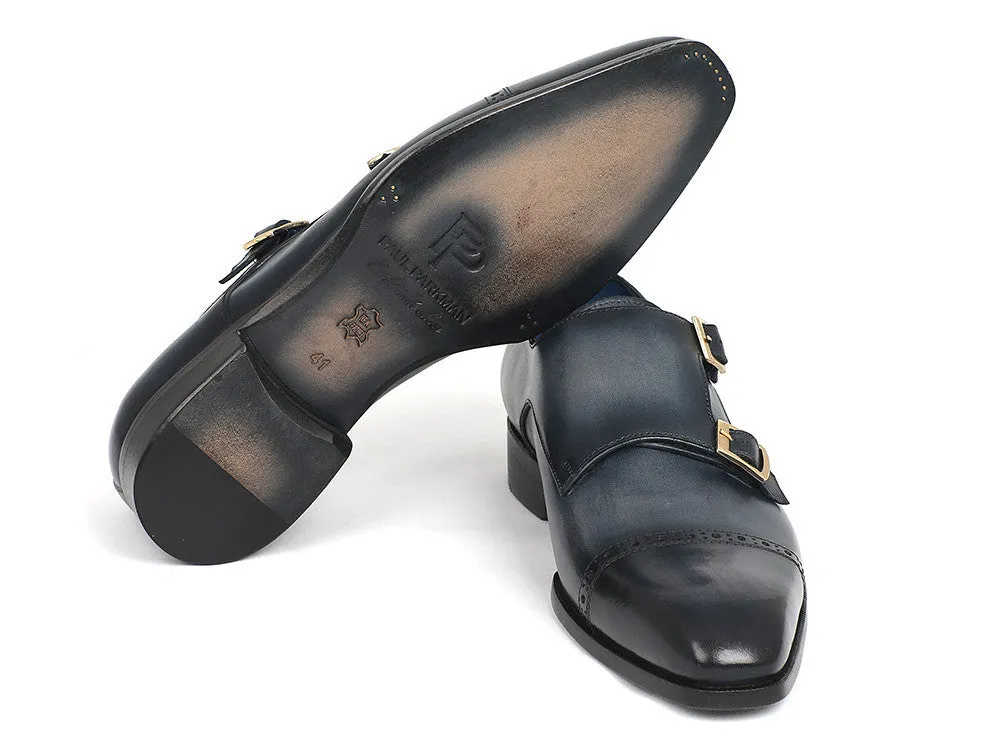 Paul Parkman Schuhe Paul Parkman Herren-Doppelmonkschnürer in Marineblau