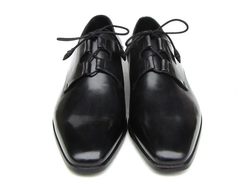 Paul Parkman Schuhe Paul Parkman Herren Ghillie Schnürung Handbemalte Lederschuhe in Schwarz