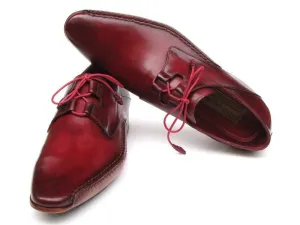 Paul Parkman Schuhe Paul Parkman Herren Ghillie-Schnürung Seitlich Handgenähte Gesellschaftsschuhe in Burgunder