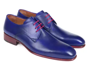Paul Parkman Schuhe Paul Parkman Herren-Handbemalte Derby-Schuhe in Blau