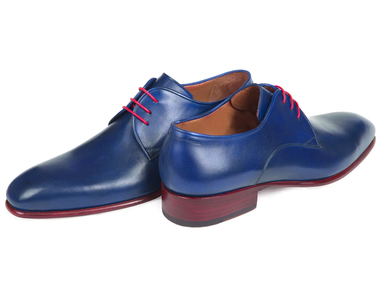 Paul Parkman Schuhe Paul Parkman Herren-Handbemalte Derby-Schuhe in Blau