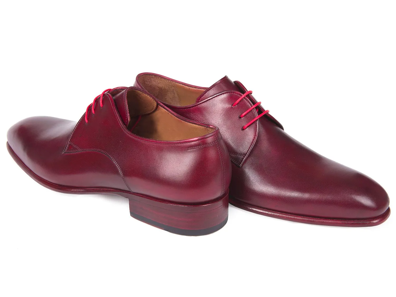 Paul Parkman Schuhe Paul Parkman Herrenhandbemalte Derby-Schuhe in Bordeaux