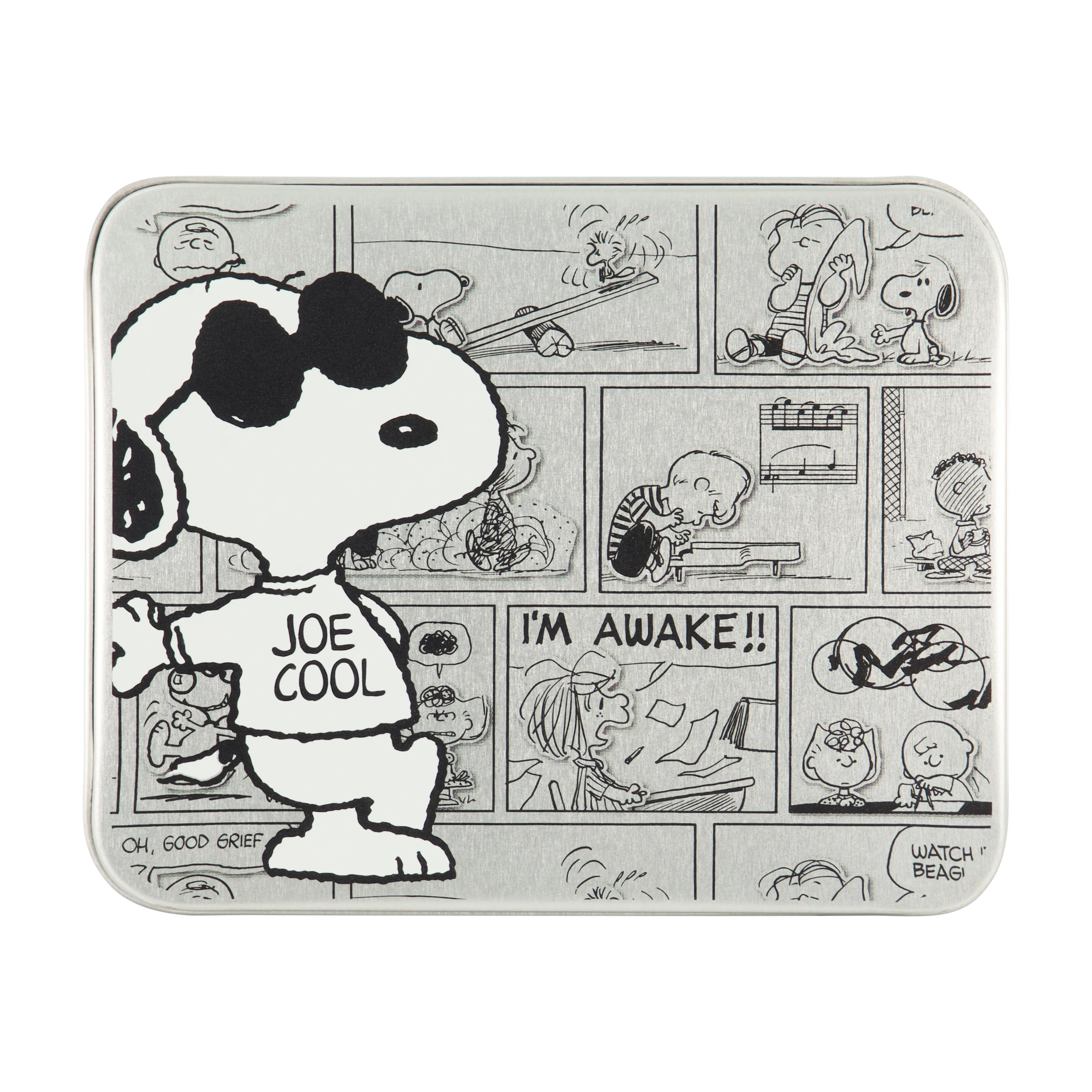 PEANUTS JOE COOL COMIC AOP Brieftasche mit zwei Fächern, schlanke Brieftasche mit dekorativer Dose für Herren und Damen, ecco Schuhe