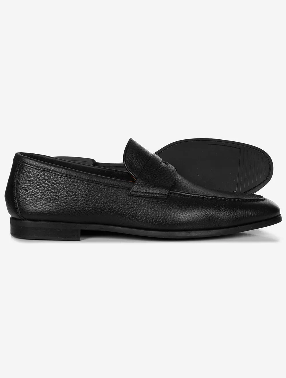 Penny Loafer Leder Schwarz