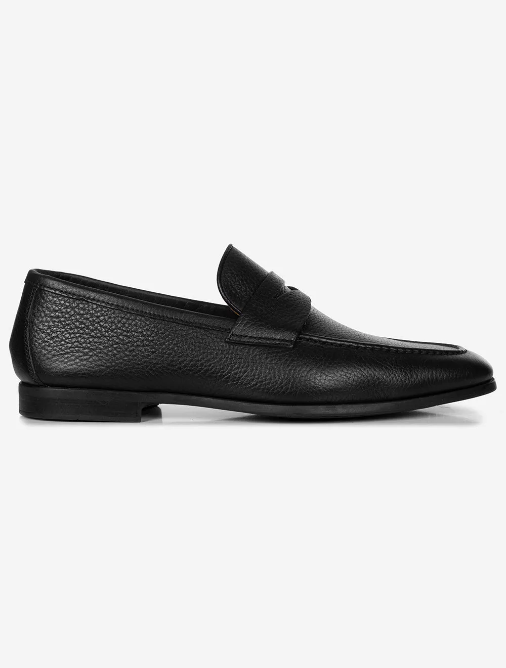Penny Loafer Leder Schwarz