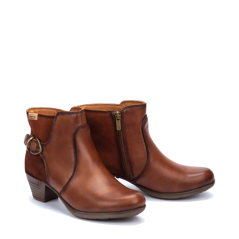 Pikolinos Damen Rotterdam Leder-Seitenschlupfstiefel in Cuero Tan