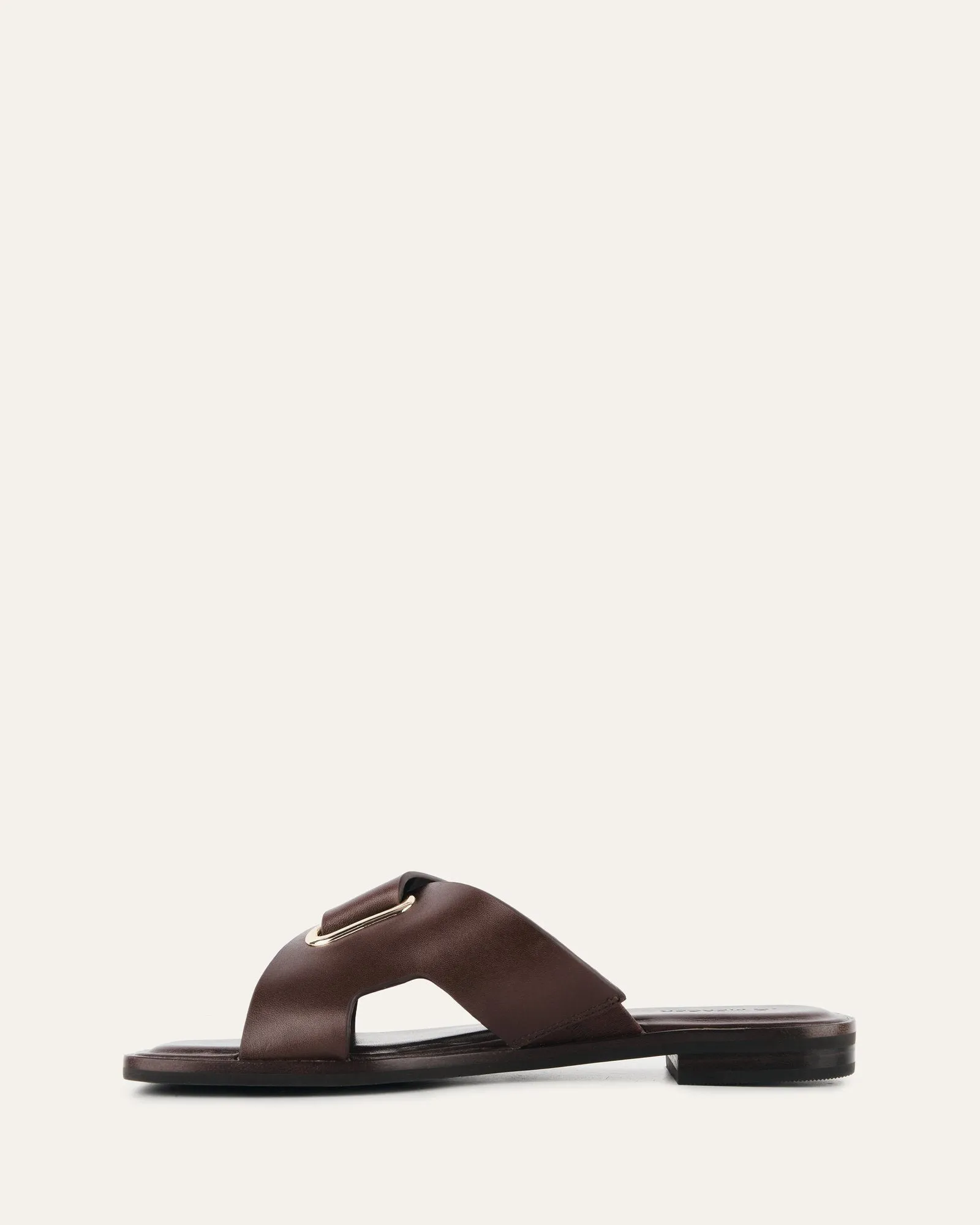 PIPER FLAT SLIDES SCHOKOLADENLEDER