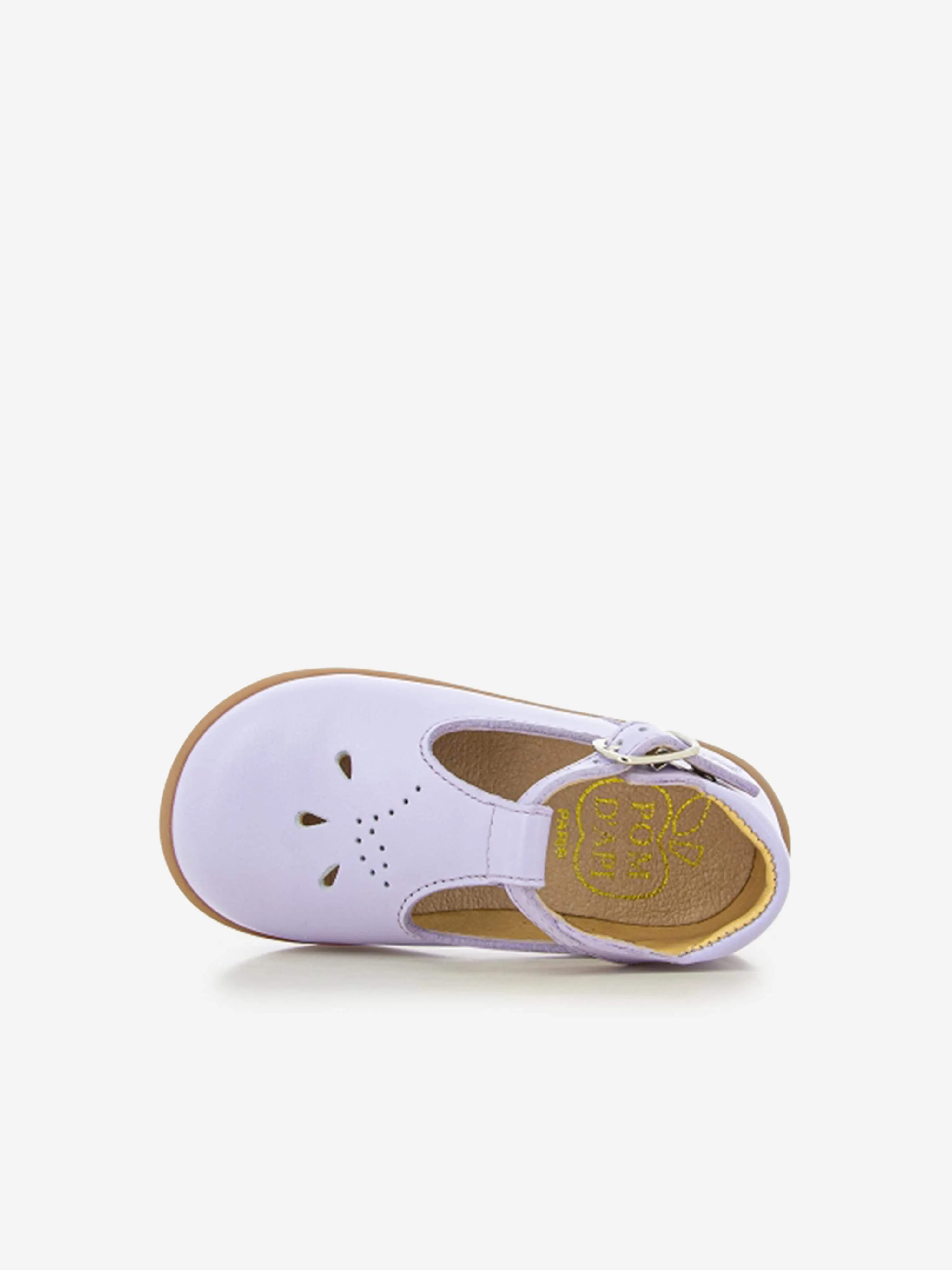 Pom D'Api Baby Mädchen Leder Steh-Salome Schuhe in Lila