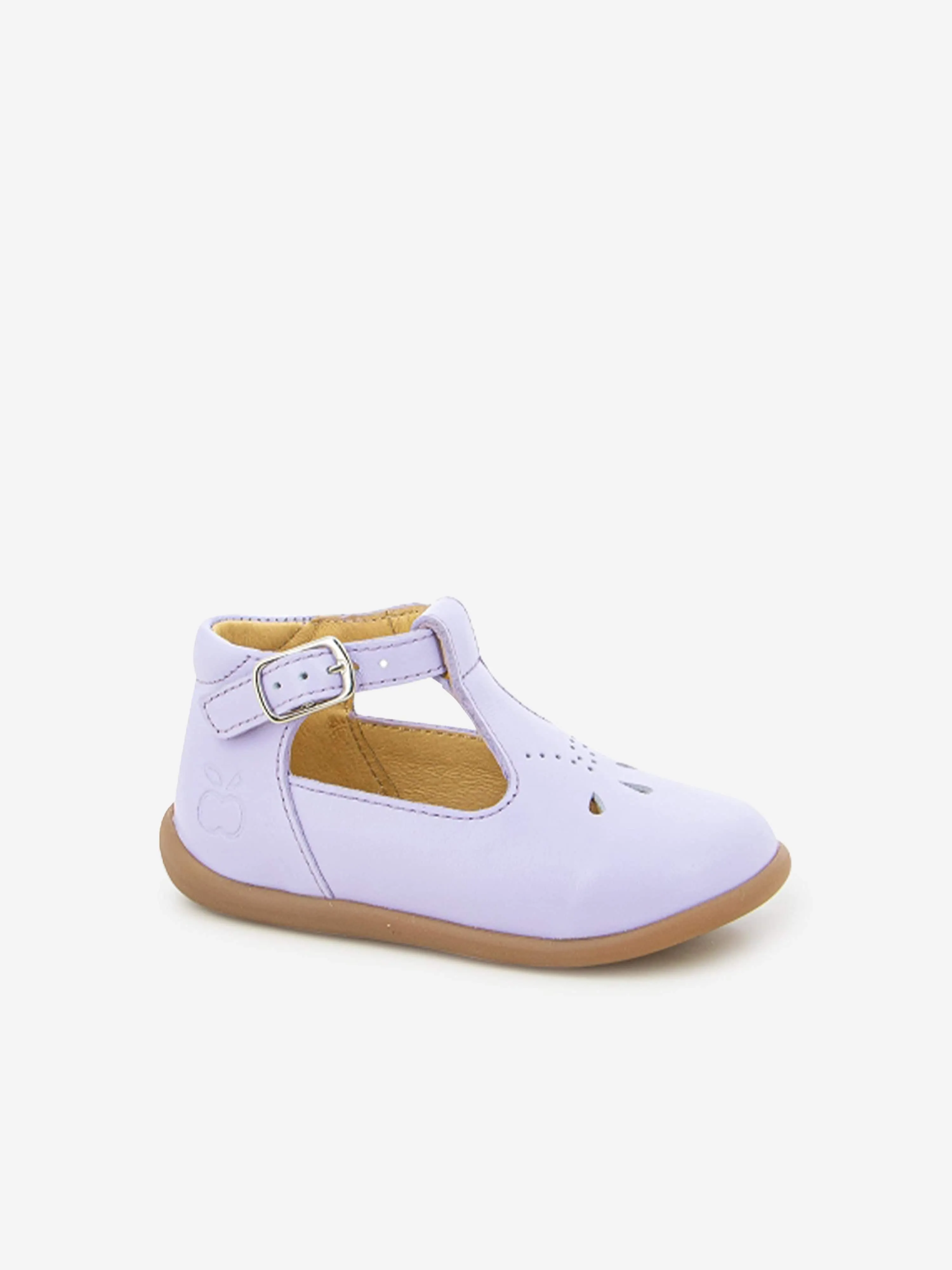 Pom D'Api Baby Mädchen Leder Steh-Salome Schuhe in Lila