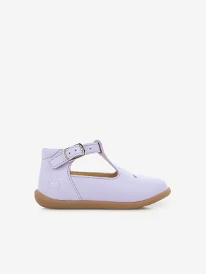 Pom D'Api Baby Mädchen Leder Steh-Salome Schuhe in Lila