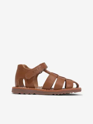 Pom D'Api Kinder Leder Waff Papy Sandalen in Kamel