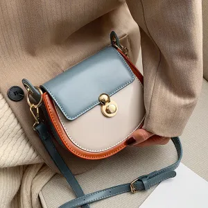 PU-Leder Umhängetasche mit Kontrastfarben für Damen 2020 Modische kleine Schultertasche Damenhandtaschen und Geldbörsen Reisetaschen Fashion Nova Taschen
