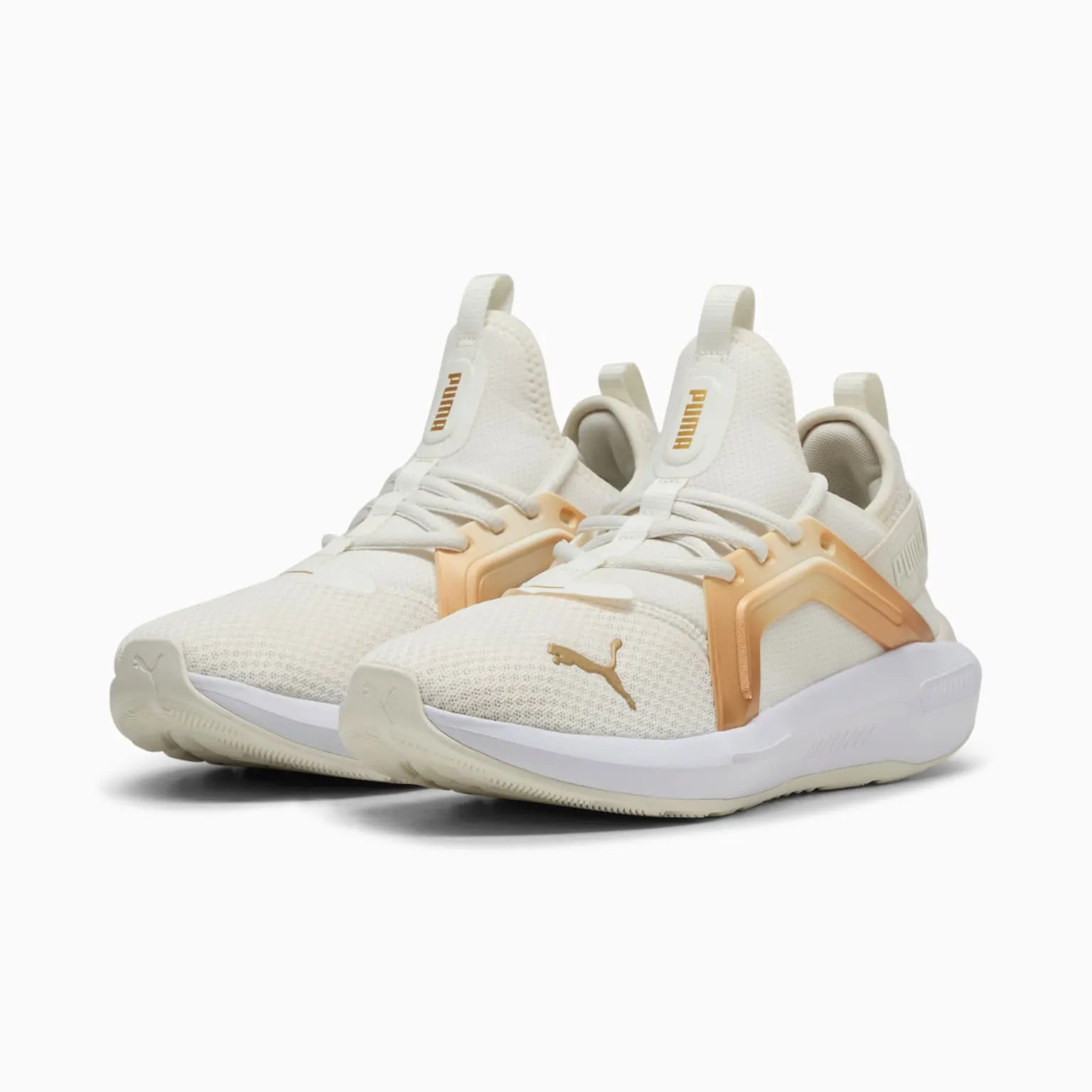 PUMA DAMEN ENZO WEIß/GOLD LAUFSCHUHE