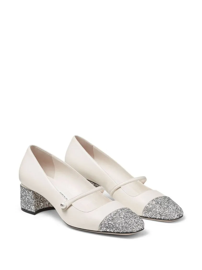 Pumps mit glitzernder Kappenspitze und Mary-Jane-Riemchenschuhen_Jimmy-Choo