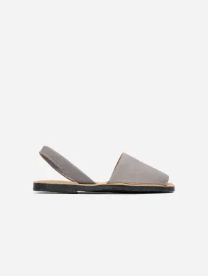 Rambu Damen Vegan Wildleder Menorca Sandalen | Grau