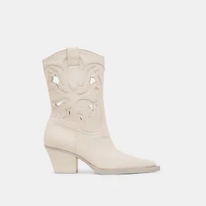 RAVENA STIEFEL IN OFF-WHITE NUBUCK