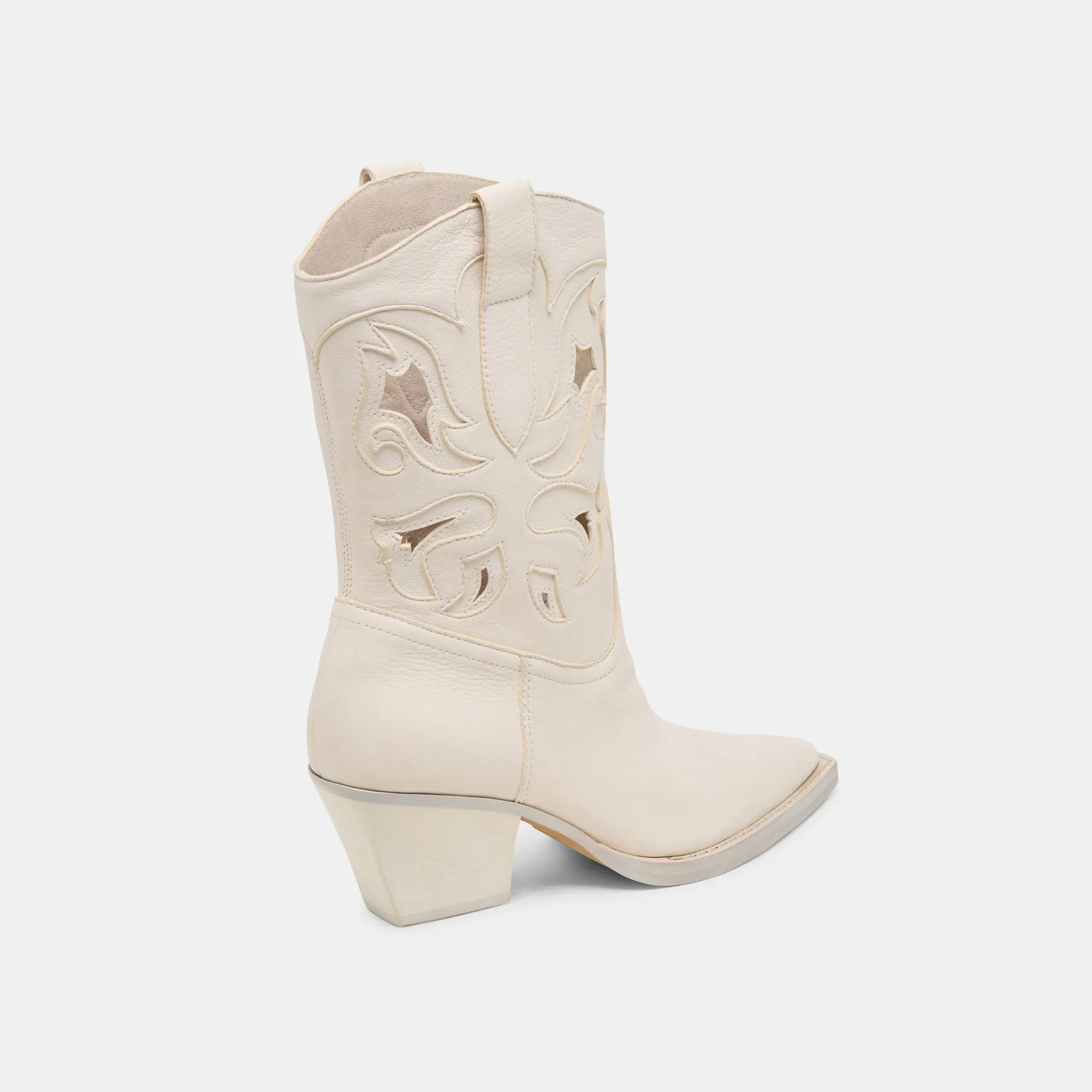 RAVENA STIEFEL IN OFF-WHITE NUBUCK
