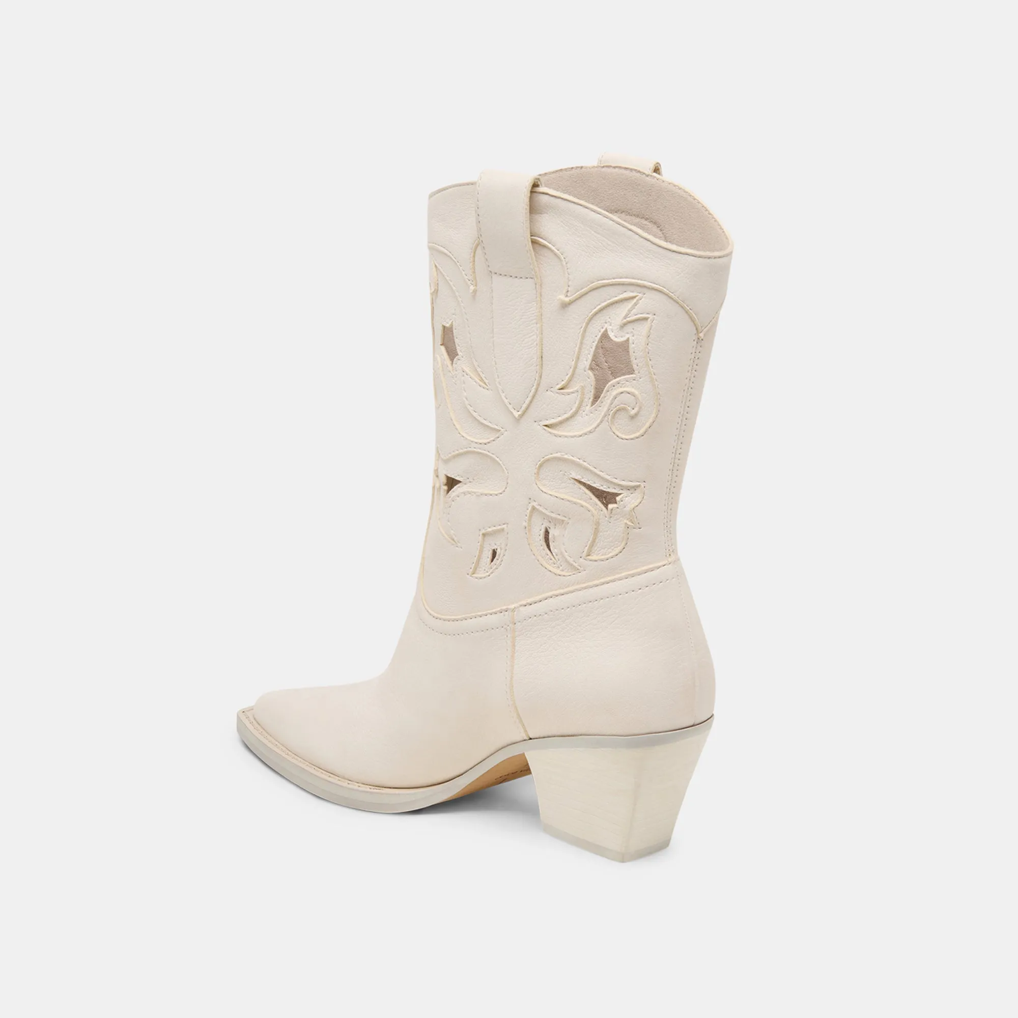 RAVENA STIEFEL IN OFF-WHITE NUBUCK