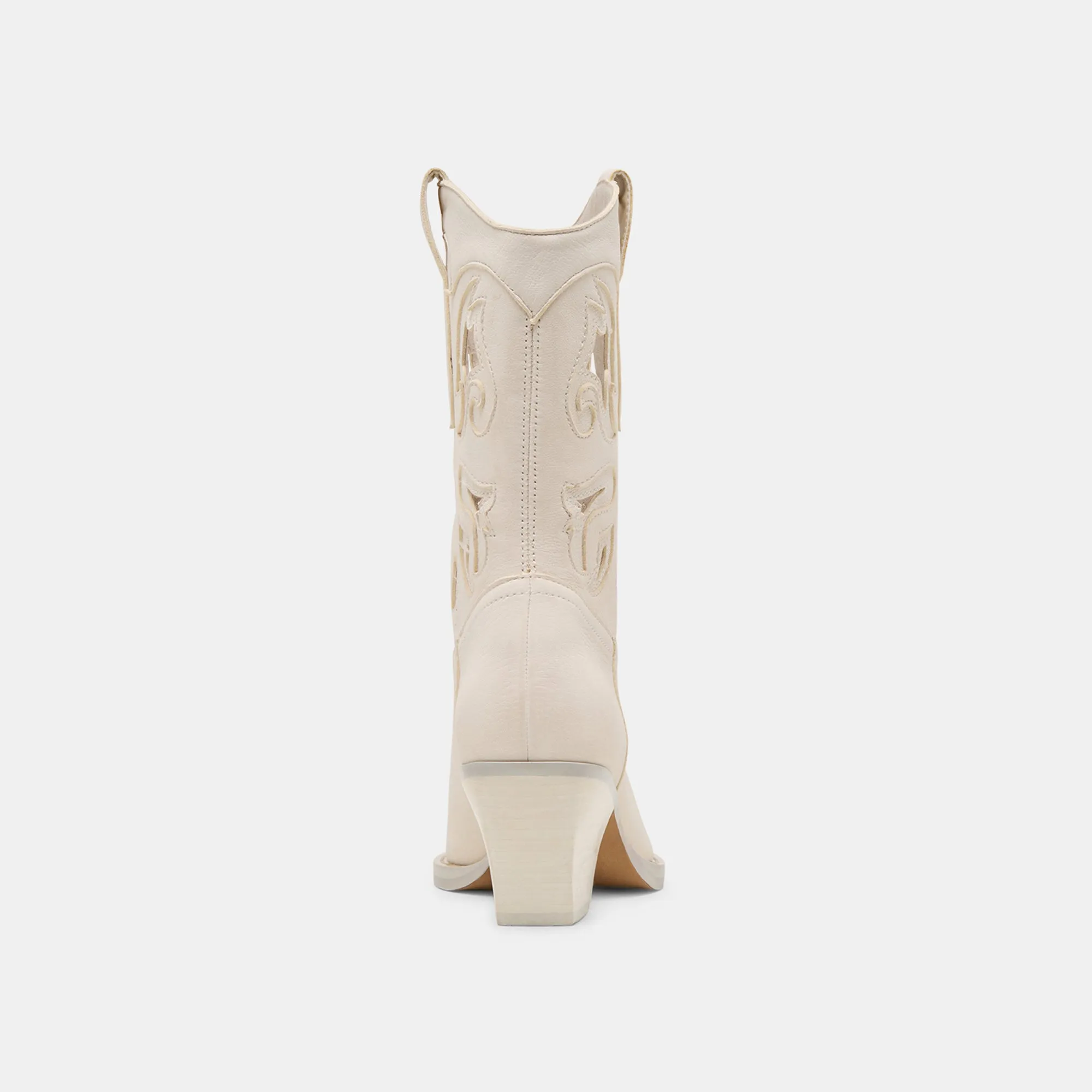 RAVENA STIEFEL IN OFF-WHITE NUBUCK