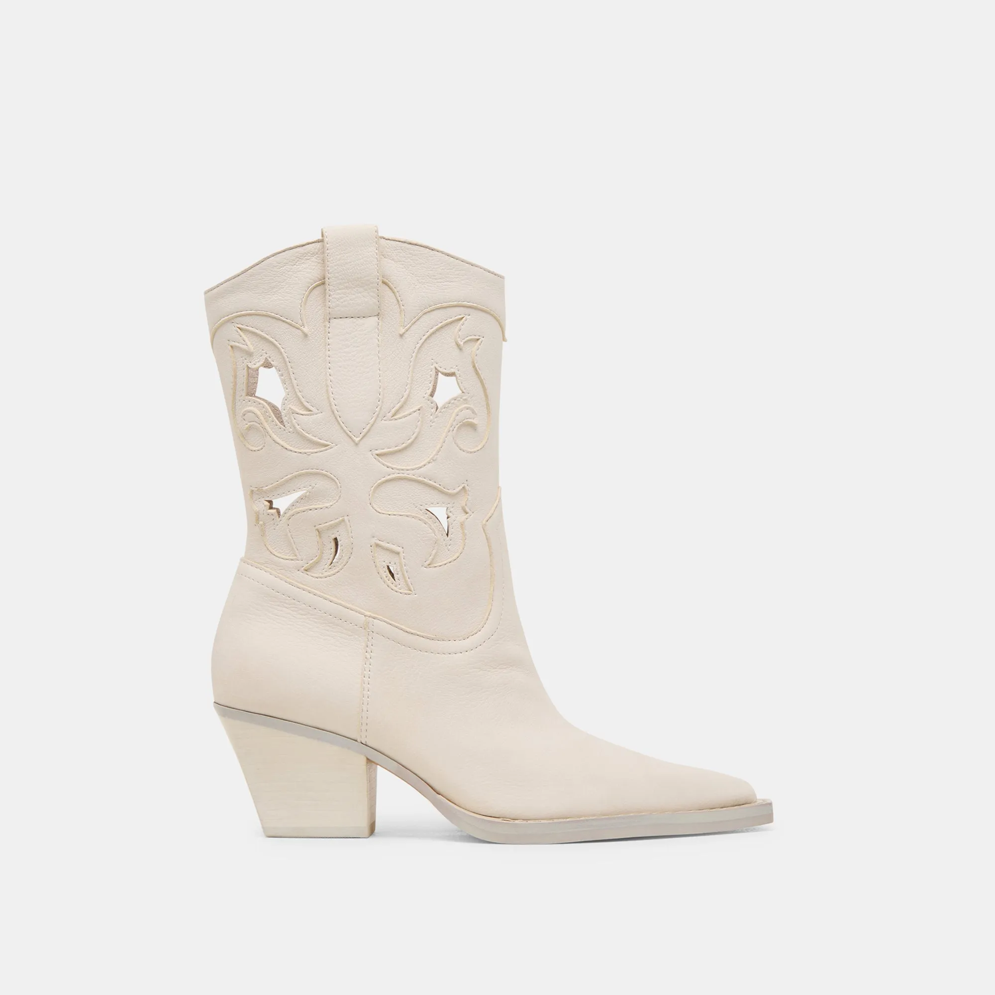 RAVENA STIEFEL IN OFF-WHITE NUBUCK