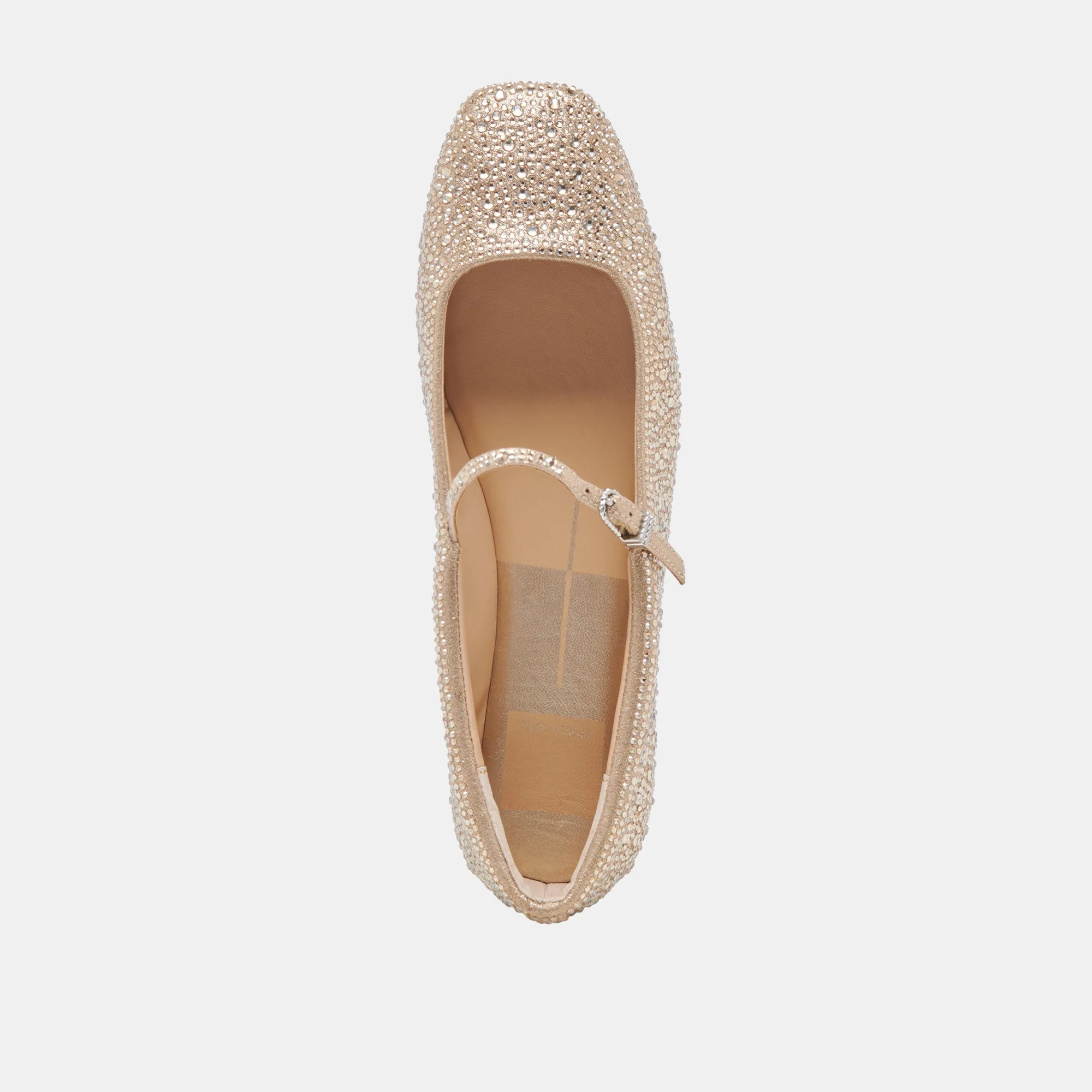 REYES BALLERINAS MIT KRISTALLBESATZ IN HELLGOLD