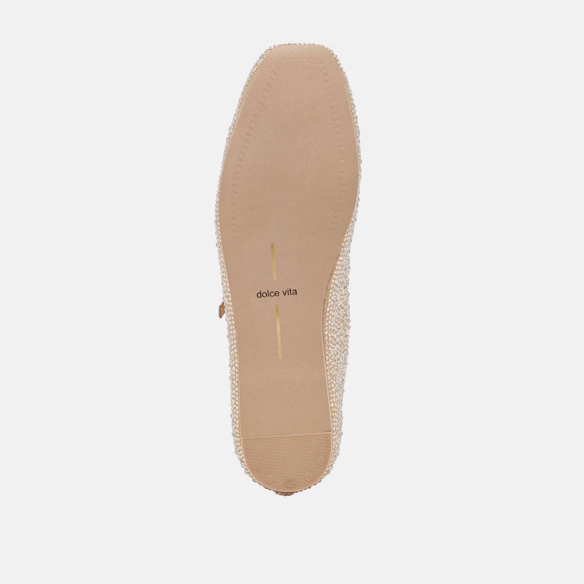 REYES BALLERINAS MIT KRISTALLBESATZ IN HELLGOLD
