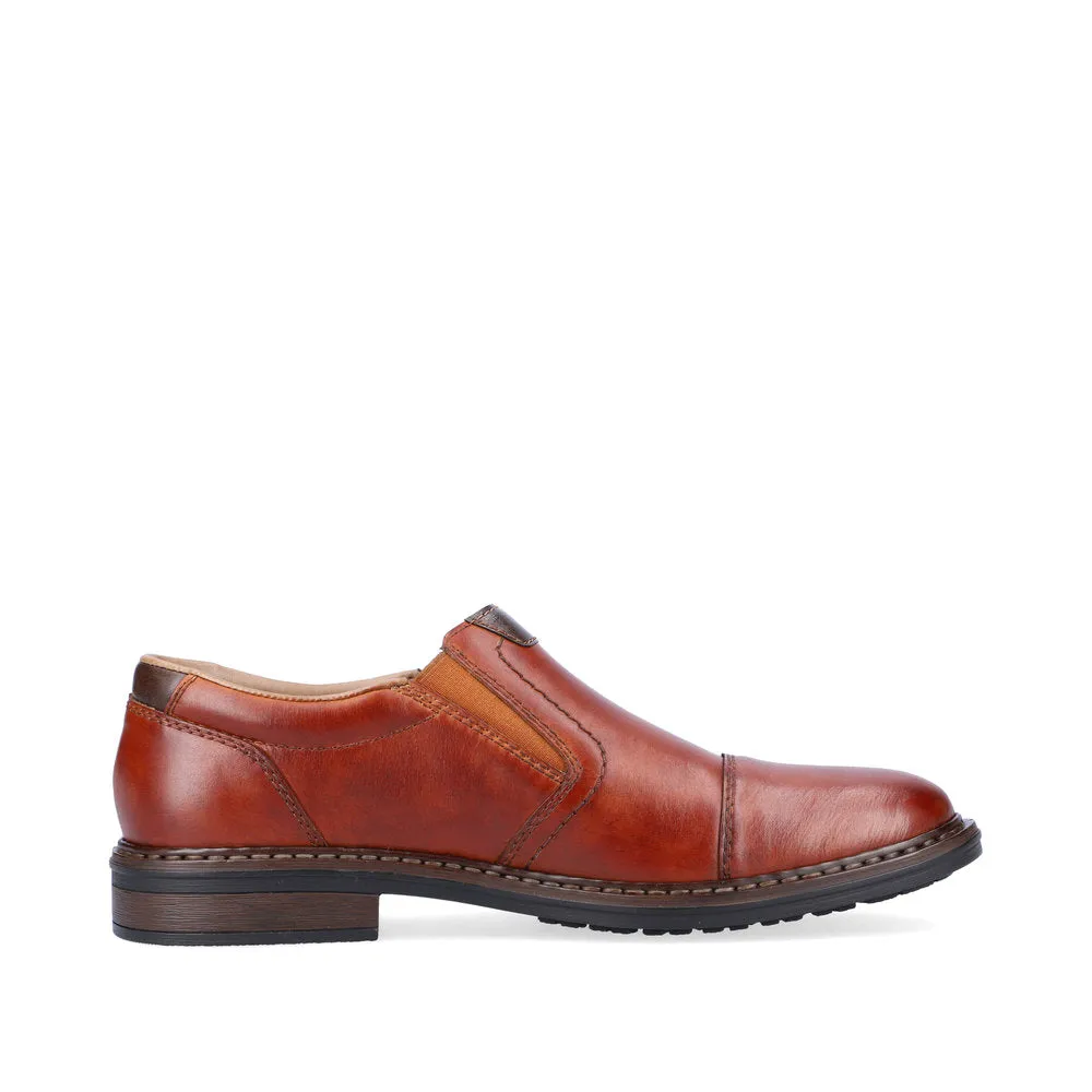 Rieker Schuhe 17659-23 Schlupf-Toffee-Lederpantoletten