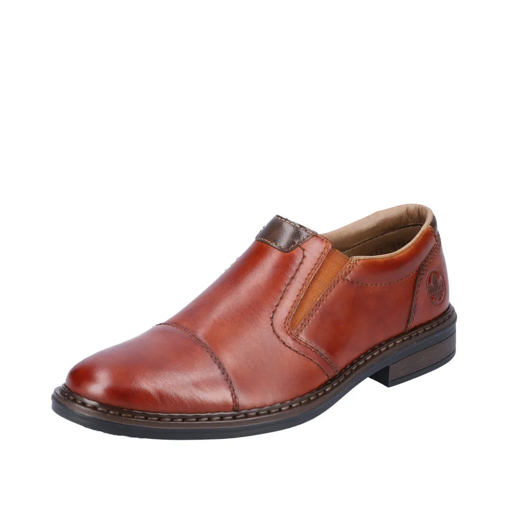 Rieker Schuhe 17659-23 Schlupf-Toffee-Lederpantoletten