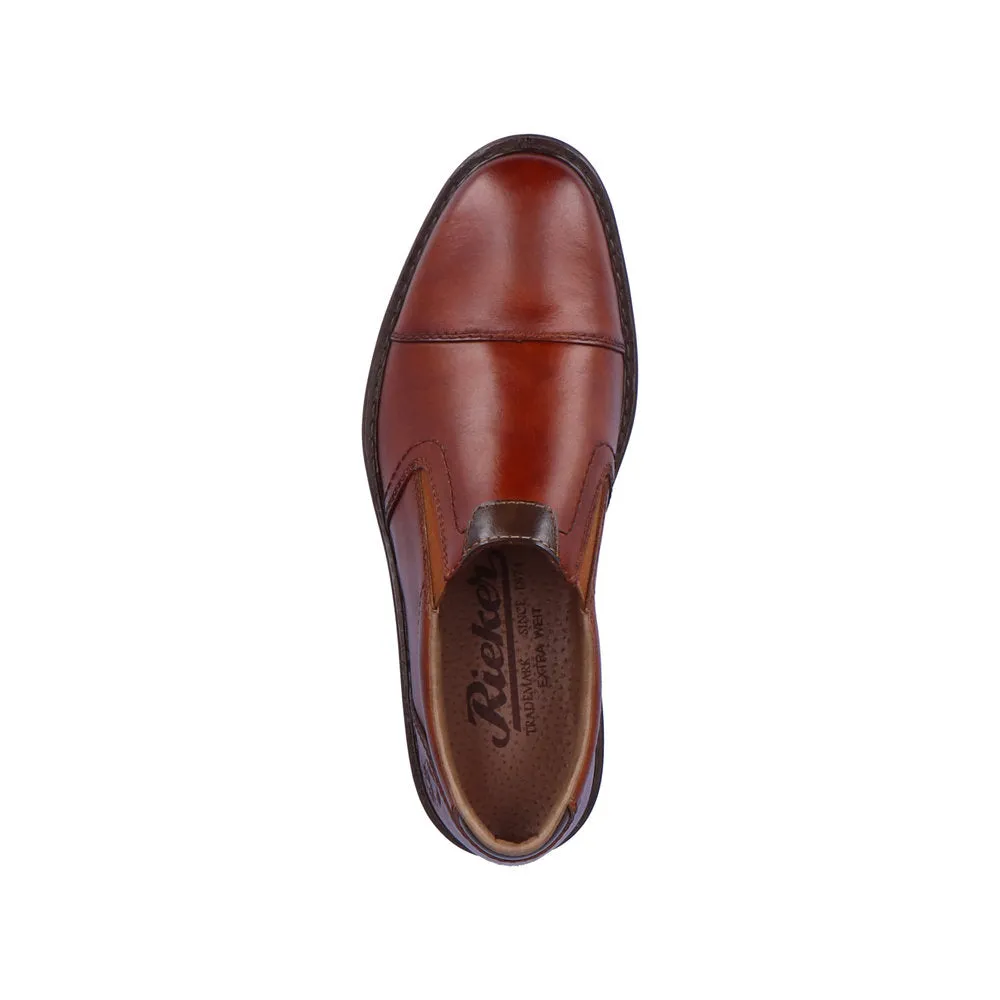 Rieker Schuhe 17659-23 Schlupf-Toffee-Lederpantoletten