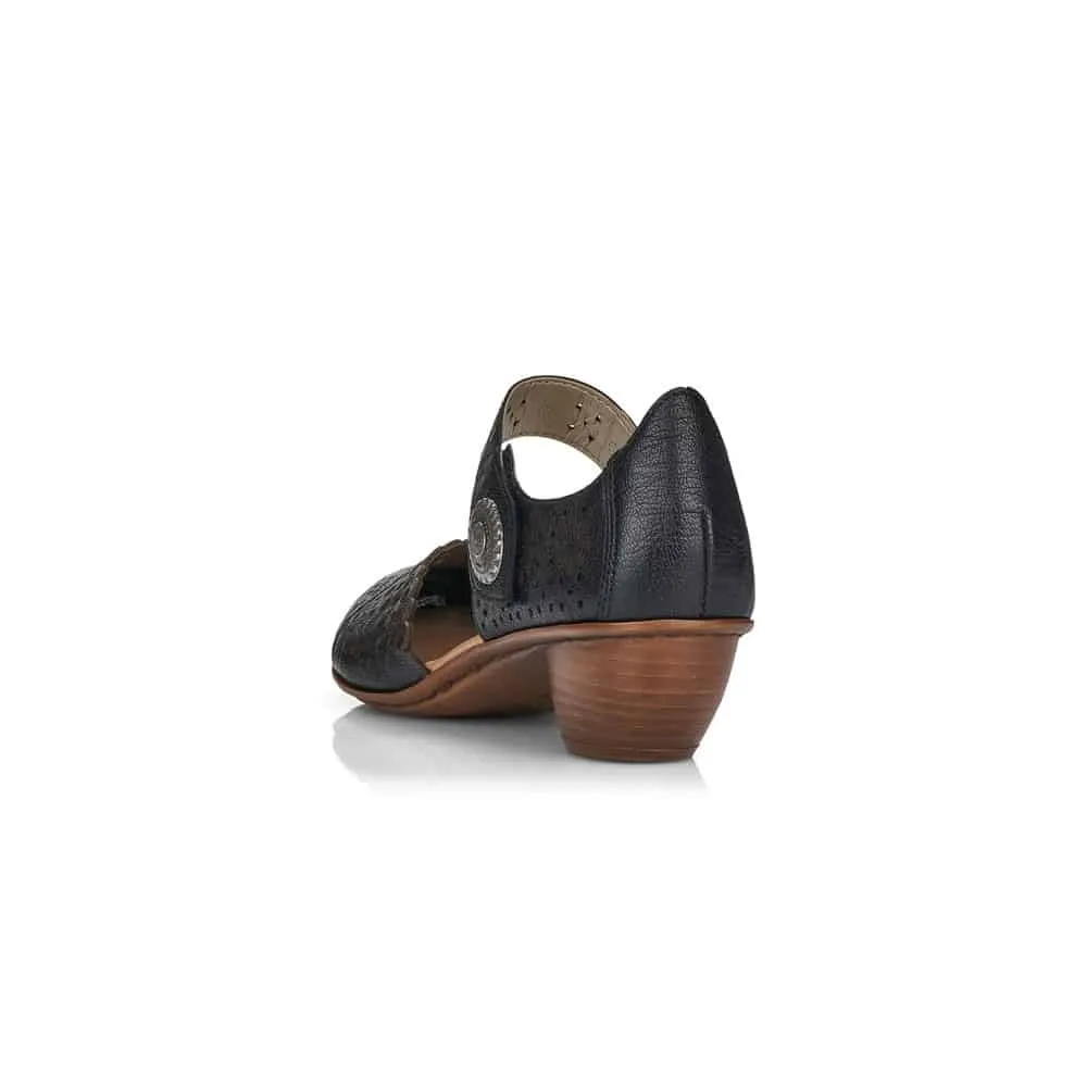 Rieker Schuhe 43753-00 Schwarz Mary Jane