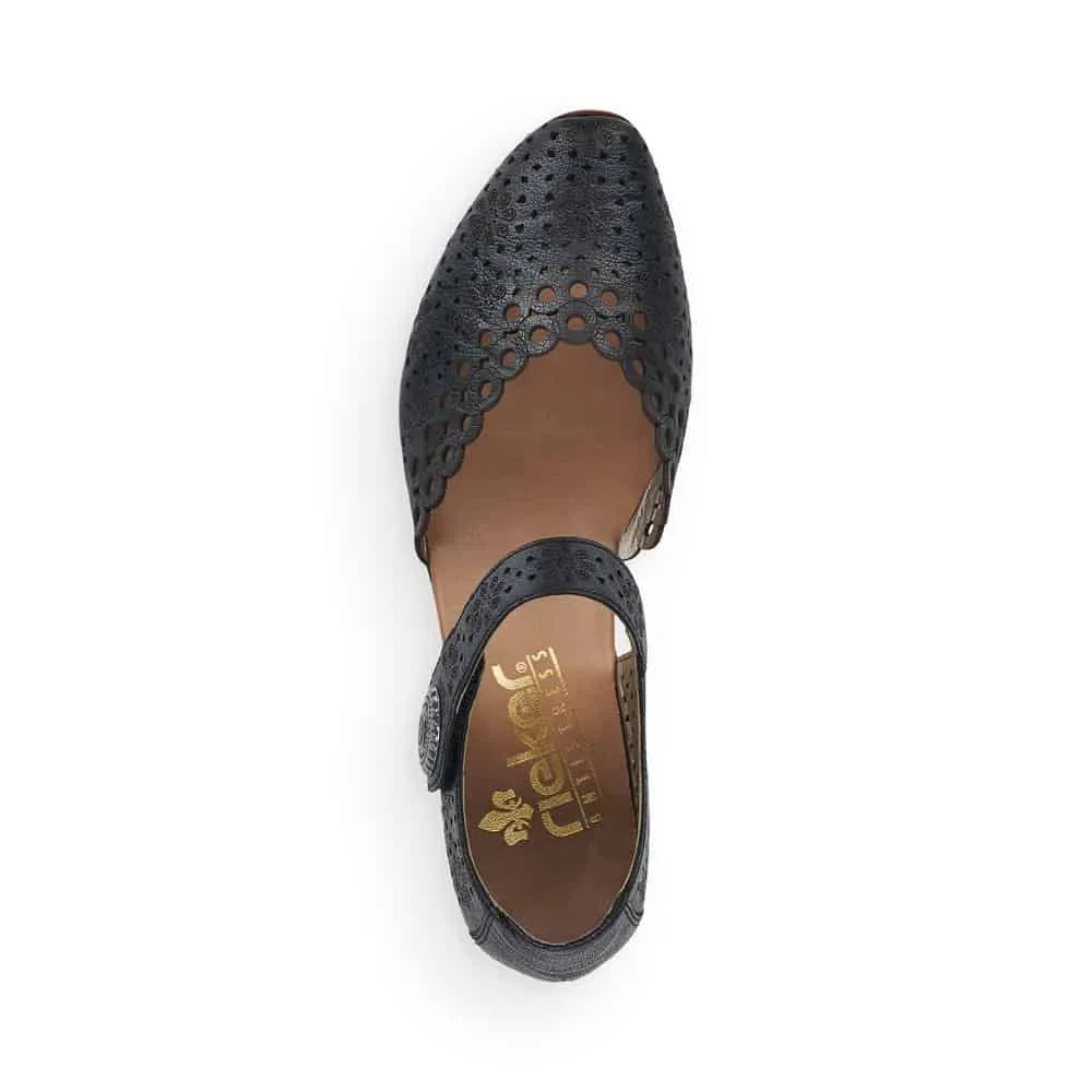 Rieker Schuhe 43753-00 Schwarz Mary Jane