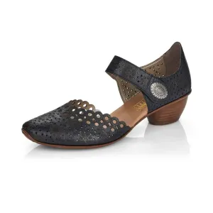 Rieker Schuhe 43753-00 Schwarz Mary Jane