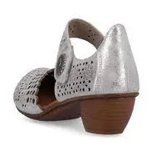 Rieker Schuhe 43753-90 Silber Metallic Mary Jane